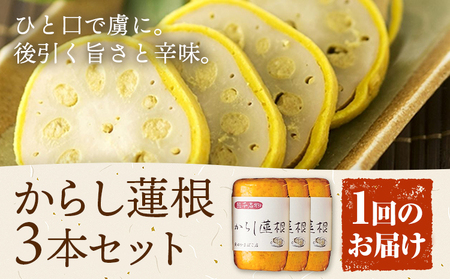 からし蓮根 セット 約280g×3本 辛子蓮根 カラシ 廣田蒲鉾店[30日以内に出荷予定(土日祝除く)]揚げたて レンコン 郷土料理 熊本県 菊池市 おつまみ 惣菜 冷蔵 送料無料