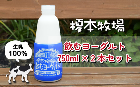 榎本牧場 飲むヨーグルト750ml×2本セット 埼玉県 上尾市 飲むヨーグルト