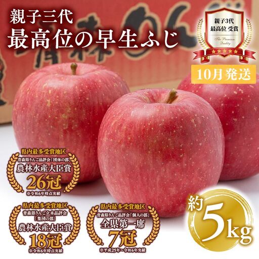  りんご 早生ふじ 約5kg 青森県平川市産[hi-0003-020]