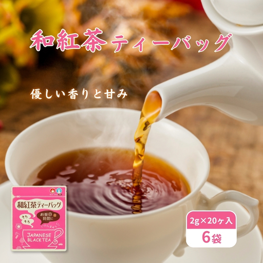 和紅茶ティーバッグ2g×20ヶ入×6袋 飲料類 お茶 セット 