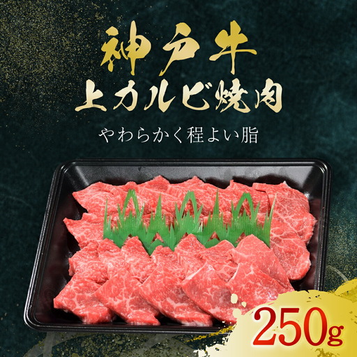 神戸牛 上カルビ焼肉 250g (AG036) 兵庫県 朝来市 AS36BB53 神戸牛 神戸ビーフ 神戸肉 黒毛和牛 国産和牛 ブランド和牛 牛肉 牛 肉 お肉 おにく 焼肉 焼き肉 用 焼き肉用 カルビ 上 BBQ バーベキュー 牛 