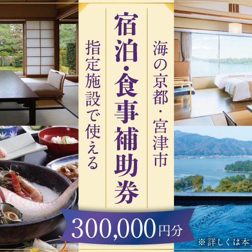 【日本三景・天橋立】旅館組合 300000円分 22施設から選べる旅行クーポン 旅館組合