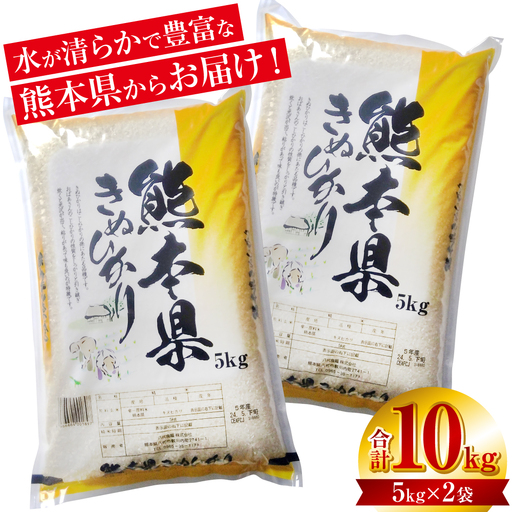 精米 【先行予約】 《令和8年産》 熊本県産 きぬひかり 10kg (5kg×2袋) 【2026年9月上旬より順次発送】 精米