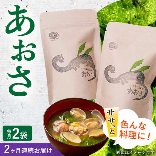 【全2回定期便】小値賀でとれたあおさ(12g入)×2袋 [DAS027] あおさのり 小値賀 海