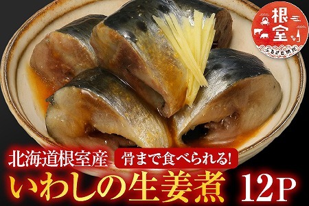 【北海道根室産】いわしの生姜煮12P G-09013