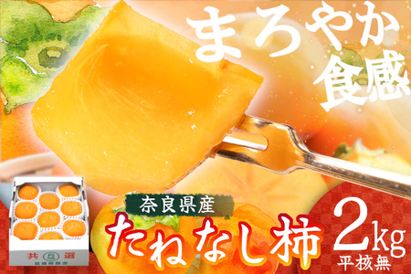 種無し柿（平核無柿）約2kg / 奈良県農業協同組合 フルーツ かき 果物 種無し 奈良県 御所市 