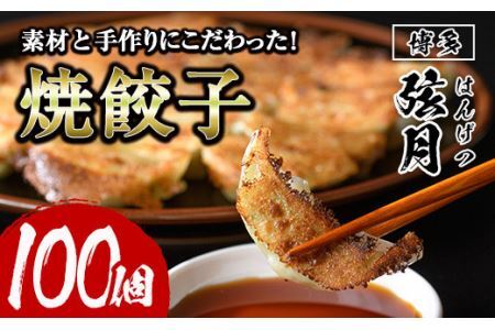 冷凍 焼餃子(計100個)ぎょうざ ギョウザ 国産 タレ付き 惣菜 おつまみ ＜離島配送不可＞【ksg0504】【餃子舗博多弦月】