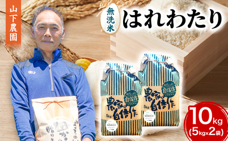米 令和8年産 はれわたり 無洗米 10kg (5kg×2袋) 白米 こめ お米 おこめ コメ ご飯 ごはん 令和8年 山下農園 青森 青森県 鯵ヶ沢町