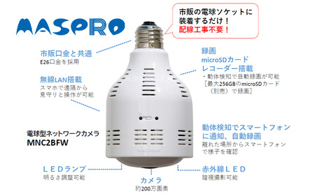 電球型ネットワークカメラ 『テラスアイ』