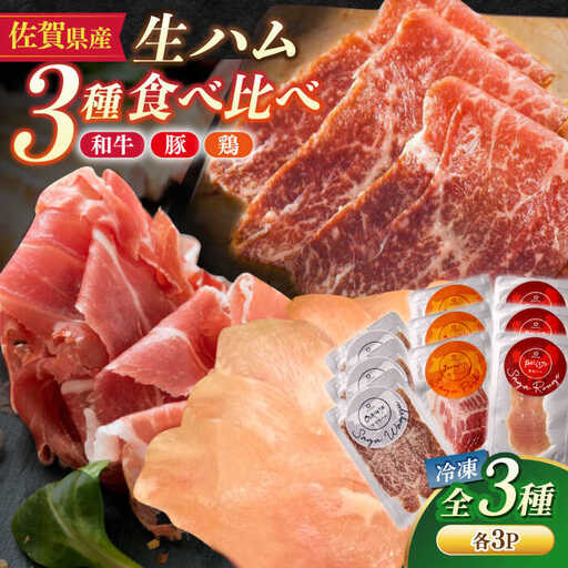 佐賀の生ハム3種で夢の饗宴 全3種（各3パック） / 佐賀県 [41AECT016]