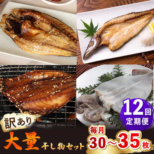 【全12回定期便】【訳あり】 干物 セット [JAQ023] ひもの