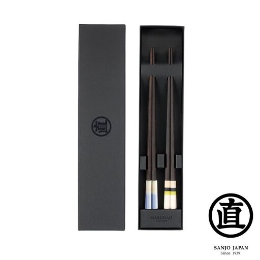 夫婦セット LAコースト＆マンチェスタービー 230mm 箸 高級箸 贈答用箸 23cm 燕三条製 ものづくり [マルナオ]【029S028】