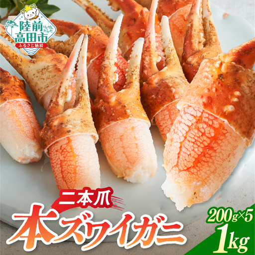 カニ 本ズワイガニ二本爪 1kg 【お手軽】 料理 寿司 冷凍 ｽﾞﾜｲｶﾞﾆｽﾞﾜｲｶﾞﾆ
