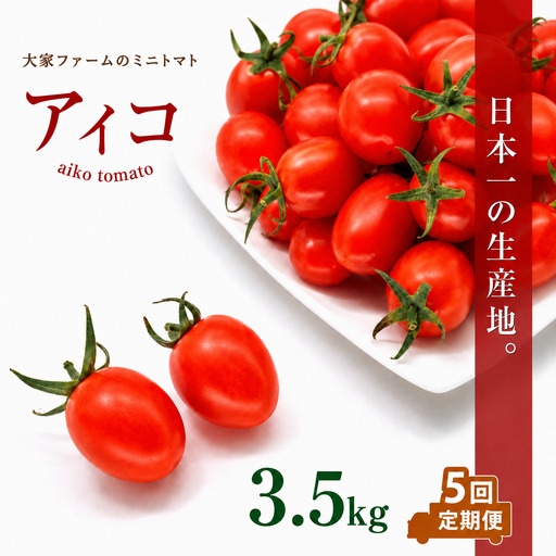 【定期5回】『大家ファーム』のミニトマト アイコ 3.5kg×5回 ｜ 野菜 やさい とまと トマト ミニトマト アイコ 熊本県 玉名市