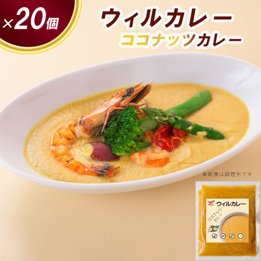 【ウィルカレー】ココナッツカレー20個入：甘みと旨味が際立つまろやかカレー 冷凍 ※沖縄・離島への配送不可
