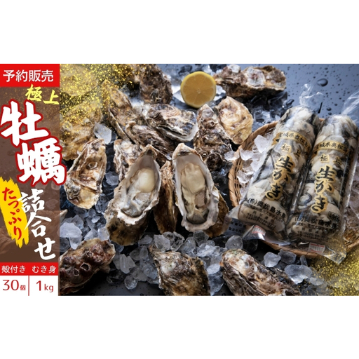 【2026シーズン受付開始！】11月中旬から順次発送予定 奥松島産 極上カキ たっぷり詰合せセット カキむき身500g×3本(計1.5kg)＋殻付きカキ40個 牡蠣 かき カキ 殻付き 剥き身
