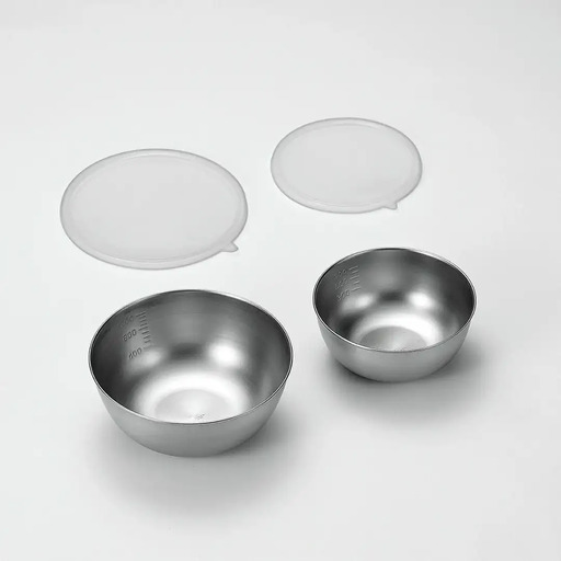 ステンレスボウル15cm＆18cm（シリコン蓋付） キッチン用品 キッチングッズ ステンレス製 燕三条製 新生活 一人暮らし【015S142】
