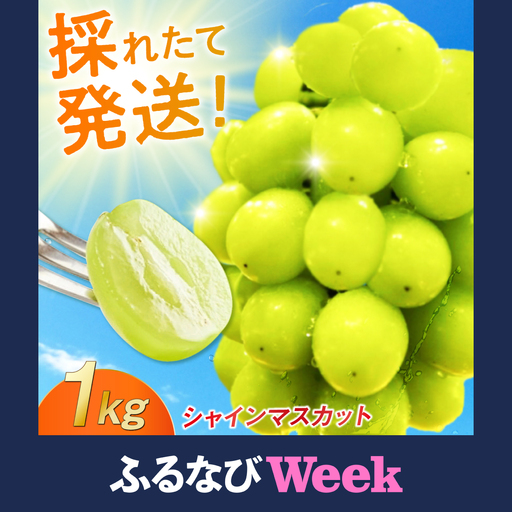 【ふるなびWEEK対象】【2026年発送 先行予約】シャインマスカット 1kg / 佐賀県 / リフルット株式会社 [41ABAA011]