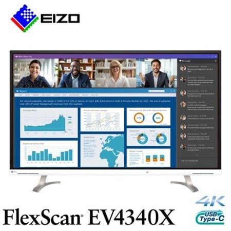 【国内生産】EIZO 大画面42.5型4K 液晶モニター FlexScan EV4340X ホワイト_家電製品 パソコン・周辺機器  _【1512978】