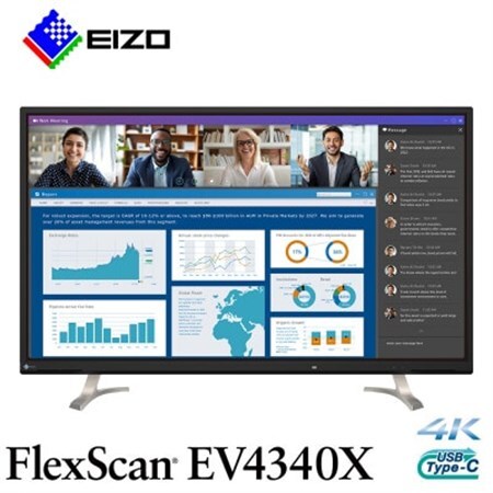 EIZOの42.5型4K液晶モニター FlexScan EV4340X ブラック_家電製品 パソコン・周辺機器  _【1512979】
