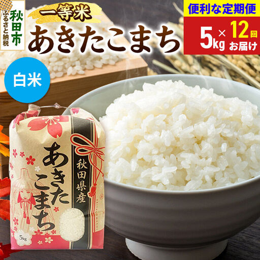 《令和8年産》《定期便12ヶ月》 あきたこまち 一等米 5kg【白米】秋田県産 こまちライン
