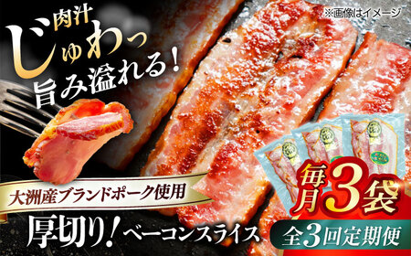 ベーコン【全3回定期便】 スライス 120g×3個セット ベーコン[AGAZ025]