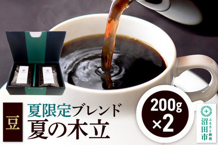 夏季限定 ブレンドコーヒー 豆「夏の木立」200g×2袋 土田商店