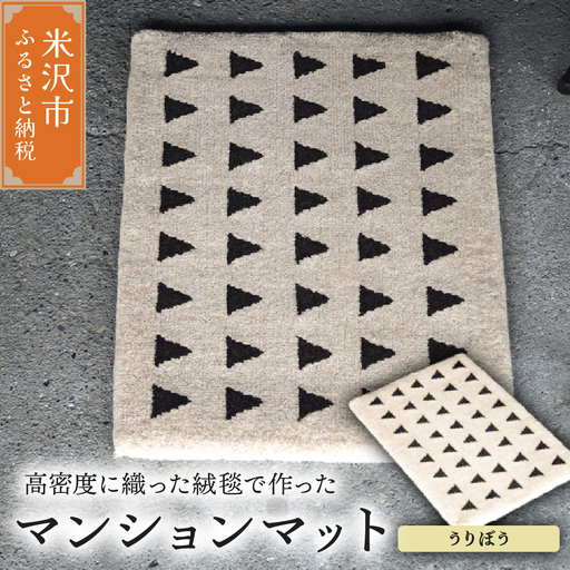 マンション マット 《 柄物 うりぼう 》 〔 630mm × 450mm 〕 じゅうたん マット 玄関マット 絨毯 緞通