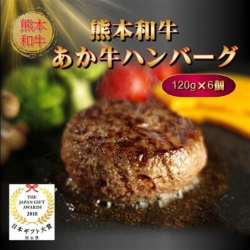 あか牛100%ハンバーグセット(あか牛ハンバーグ120g×6個)(益城町)[配送不可地域:離島]