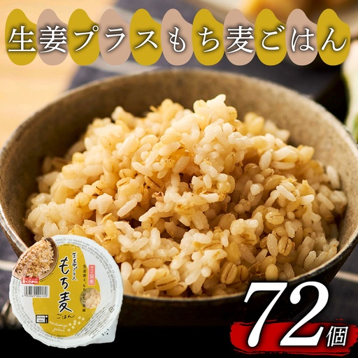 【もち麦】 生姜プラスもち麦ごはん 160g×72個 ご飯パック