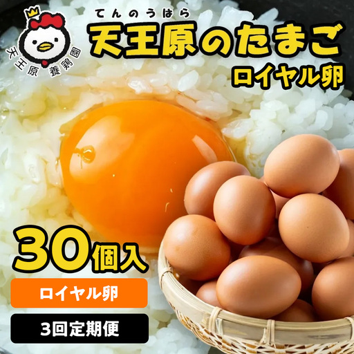 [定期便]3回定期[天王原のたまご]ロイヤル卵 30個入り