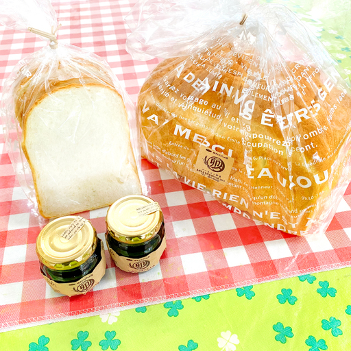 減塩食パンと自家製ジャムのセット[朝食 食ぱん 生食 ぱん ブレッド 朝ごはん トースト ブルーベリー ジャム 手作り 減塩 添加物 不使用]