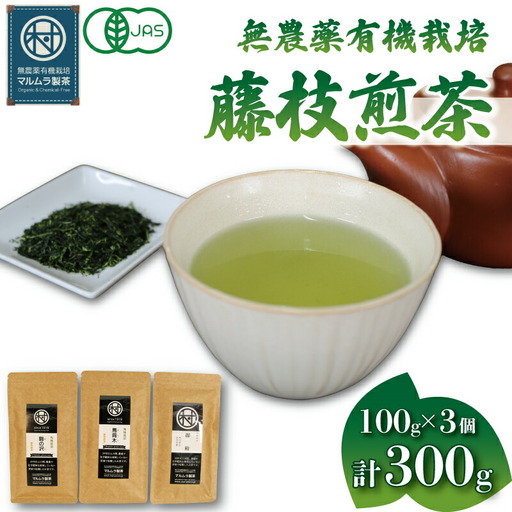 有機栽培 煎茶 3種セット 100g×3個 計300g 煎茶