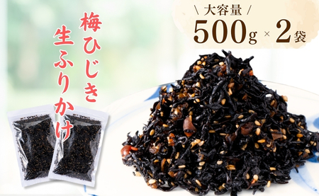 梅ひじき 500g×2袋 大容量 ソフトタイプ 生ふりかけ ふりかけ 梅 おにぎり ご飯のお供 ひじきご飯 サラダ 炊き込み オカベ 愛媛 伊予市|