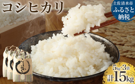 【先行予約】令和6年産 新米 コシヒカリ精米15kg（5kg×3袋） 【R01184】