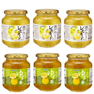 国産ゆず茶・瀬戸内レモンのレモネードセット 6本(2種×3) カンピー ドリンクレモネード レモネードシロップ 大容量レモネード