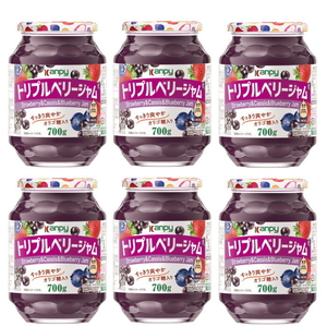 ジャム　カンピー 700ｇ トリプルベリージャム 1ケース(6本入) 詰め合わせジャム