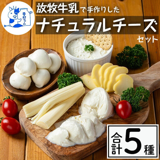[西ノ村ファーム]放牧牛乳使用 手作りチーズセット5種_y466