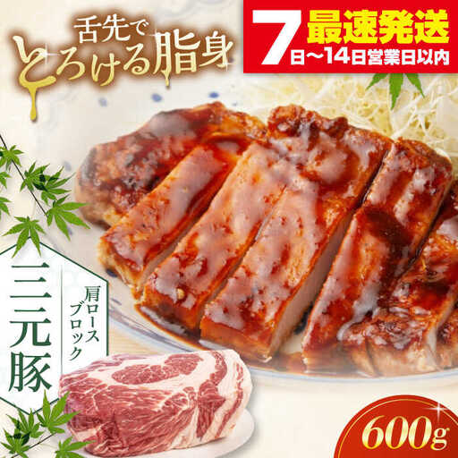 平田牧場 肩ロース ブロック 600g  角煮 ロース 豚肉 加工品 [AJAP074]