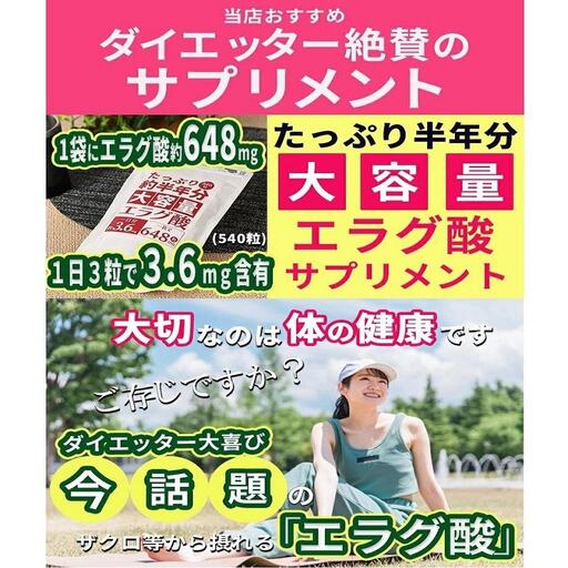 エラグ酸 サプリ 大容量約半年分エラグ酸サプリメント 540粒