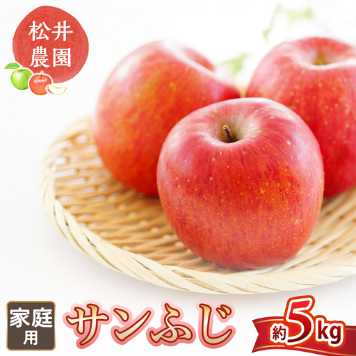 りんご 家庭用 サンふじ 約5kg りんご