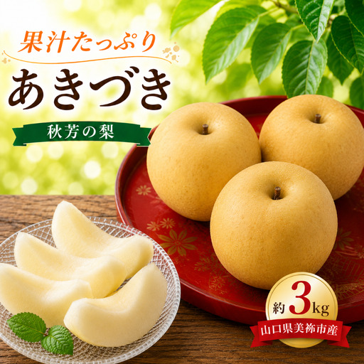美祢市産 梨 あきづき( 約3kg ) 先行予約 [ 2026年9月下旬 〜 発送予定 ]