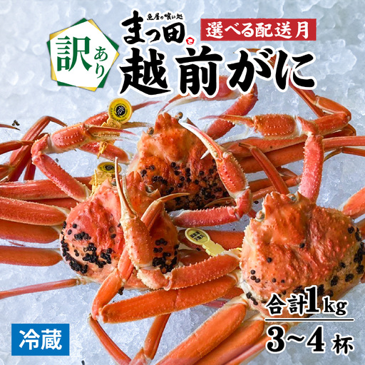 【先行予約】【訳あり】まっ田の越前がに 約1kg 3～4杯詰め合わせセット【11月～3月配送】【H-007019】 / ｽﾞﾜｲｶﾞﾆｽﾞﾜｲｶﾞﾆｽﾞﾜｲｶﾞﾆ
