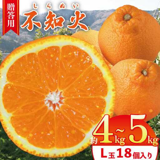 【不知火】 約 4kg から 5kg（L玉18個 ) 不知火 みかん しらぬい