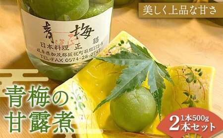 青梅の甘露煮 ビン詰め2本セット（500g×2本） 加工品 食品  岐阜県 坂祝町 F6M-109