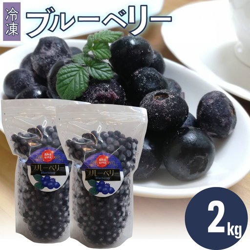【ふるさと納税】＜ブルーベリー(冷凍) 2kg＞高知県 佐川町 果物 フルーツ 国産 【冷凍】冷凍ブルーベリー ＜4～6ヶ月程度で発送＞