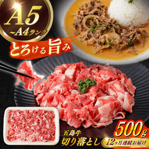 【全12回定期便】五島牛切り落とし約500g[RBP078] 五島牛 切り落とし 定期便 五島牛 切り落とし 定期便 五島牛 切り落とし 定期便 五島牛 切り落とし 定期便九州 長崎
