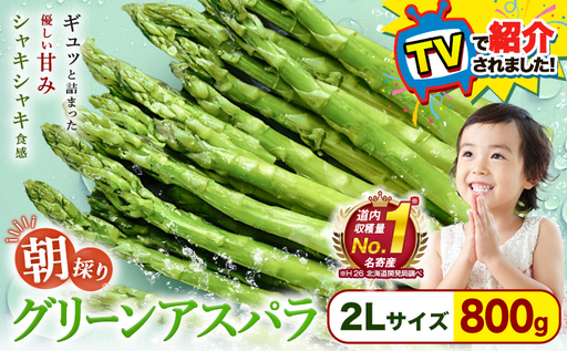 【TVで紹介！】名寄 アスパラガス 2Lサイズ(800g) アスパラ 先行予約 ≪2027年出荷≫