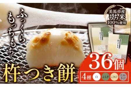 【 先行予約 】  杵つき餅　(白・よもぎ・こきび・たかきび) 4種類 36枚 アグリサポート美馬 もち