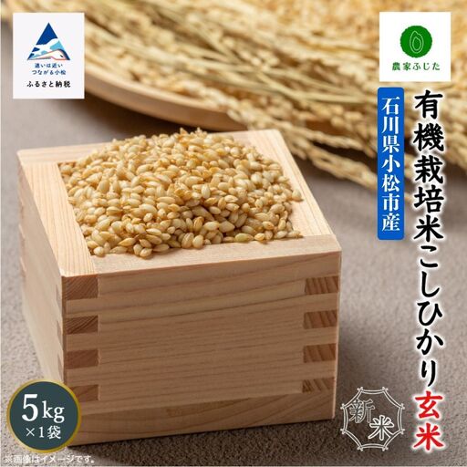 こしひかり 玄米 5kg 有機栽培米 令和8年産 こしひかり コシヒカリ 農家ふじた